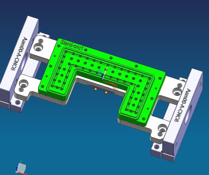 异性折弯件铣外形治具模型
