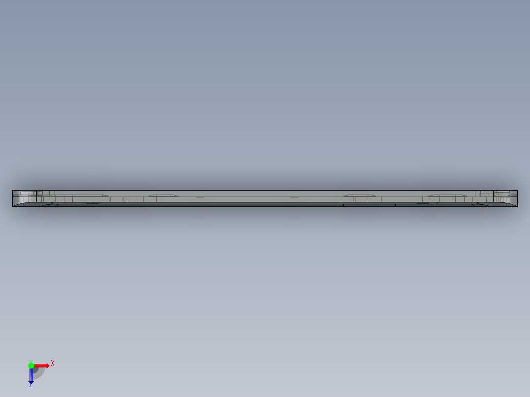 键盘外壳开粗外观面UG编程程序模型俯视图