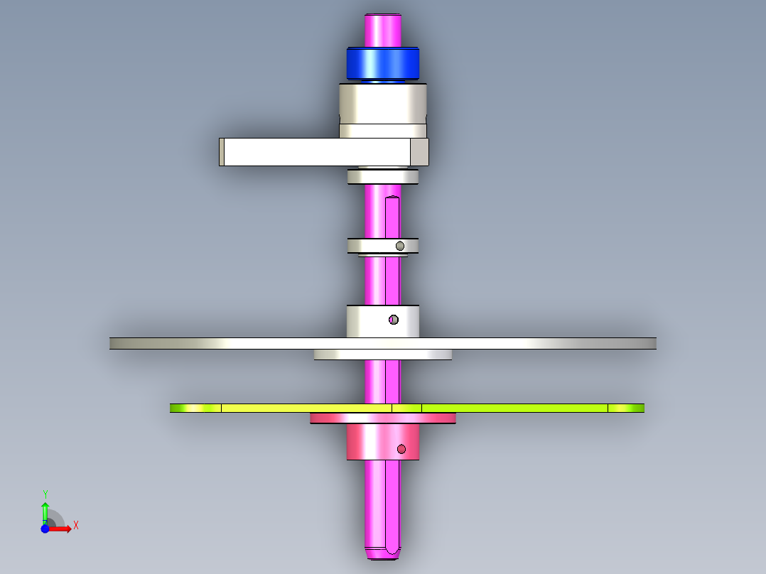 无动力带刹车料盘前视图