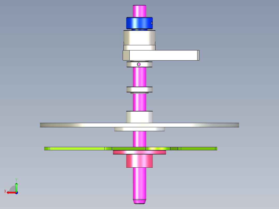 无动力带刹车料盘后视图