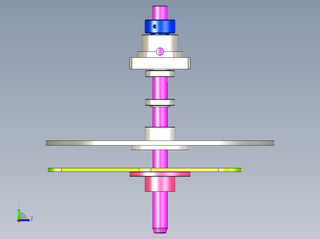 无动力带刹车料盘左视图