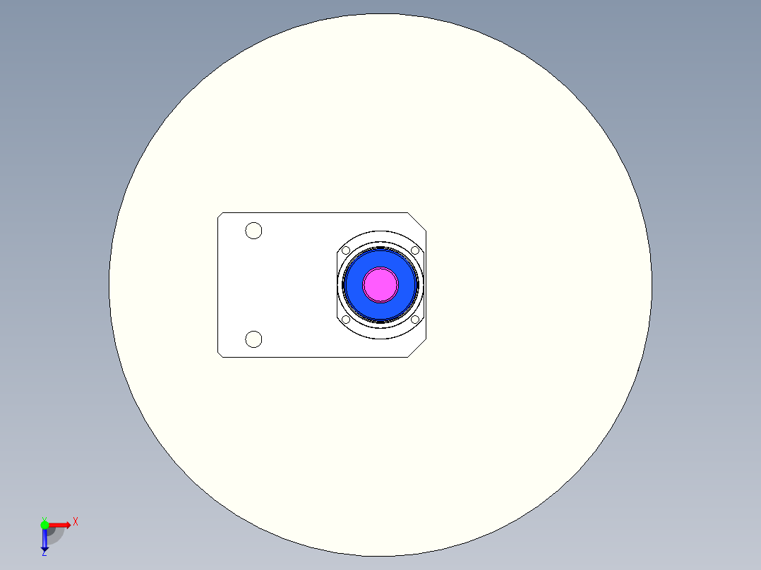 无动力带刹车料盘俯视图