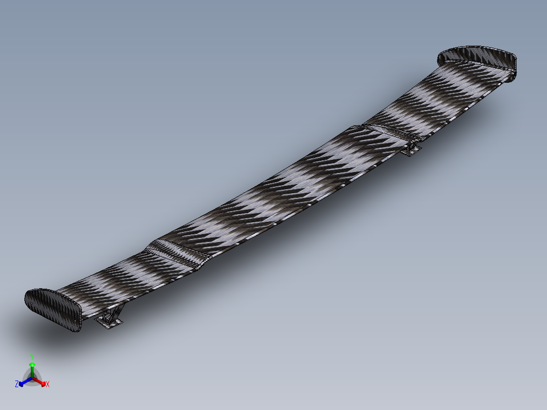 汽车尾翼(15)正等轴测图