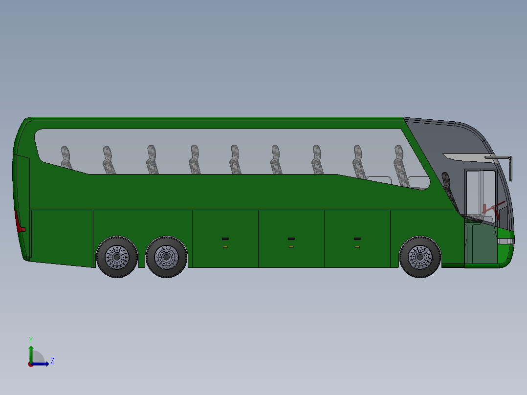 客车、公交车(31)左视图