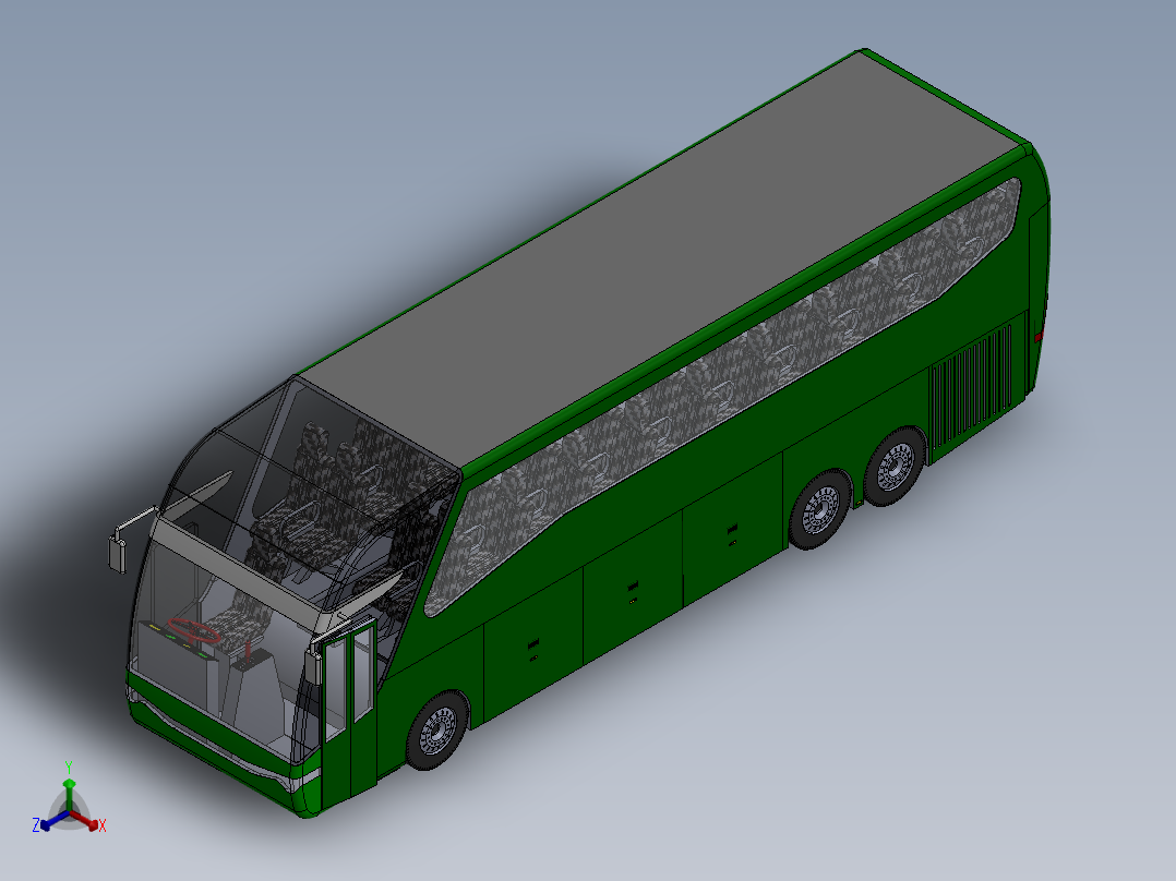 客车、公交车(31)正等轴测图