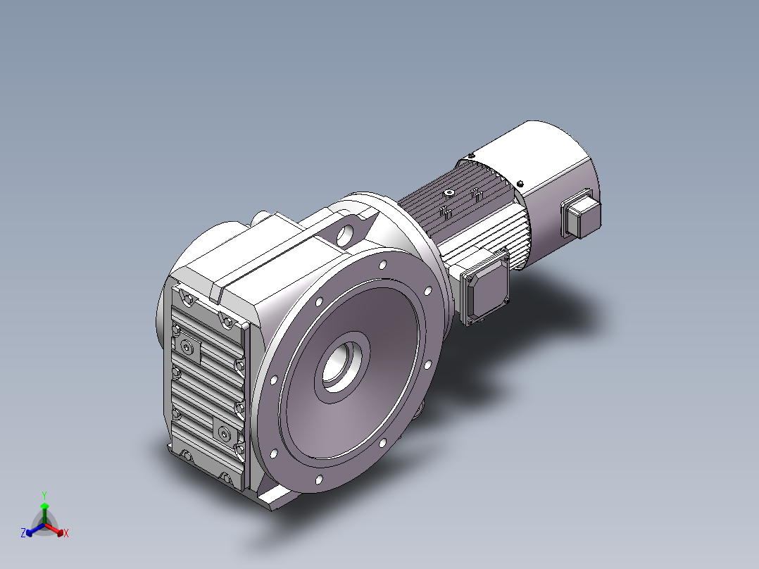 K系列减速机-K97型正等轴测图