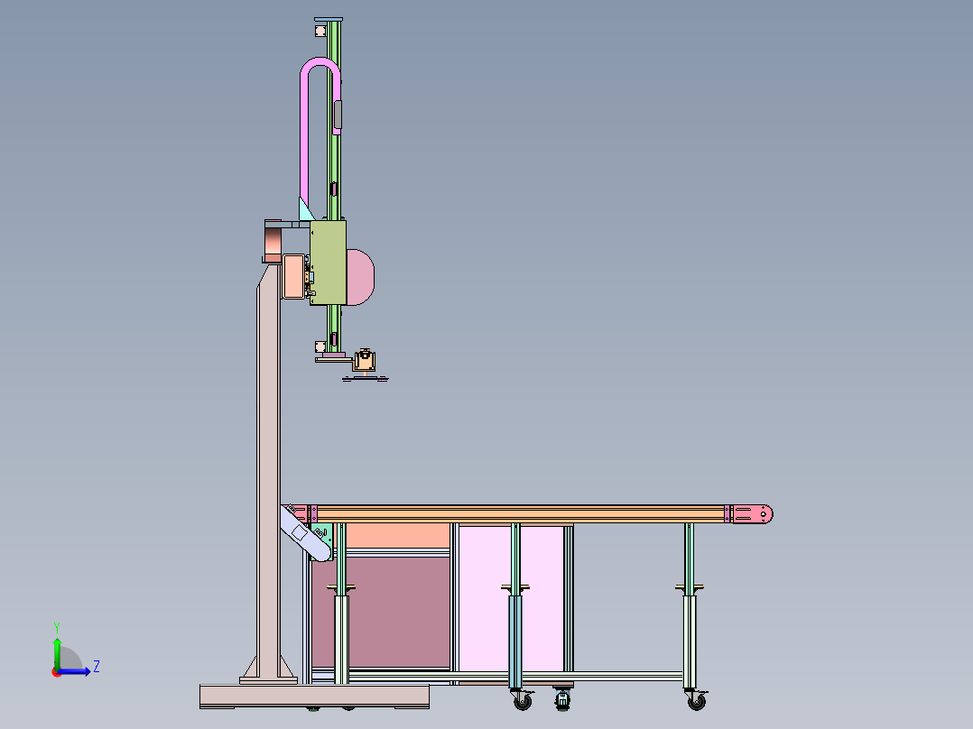 ZX-2500 电商包裹自动贴标机左视图