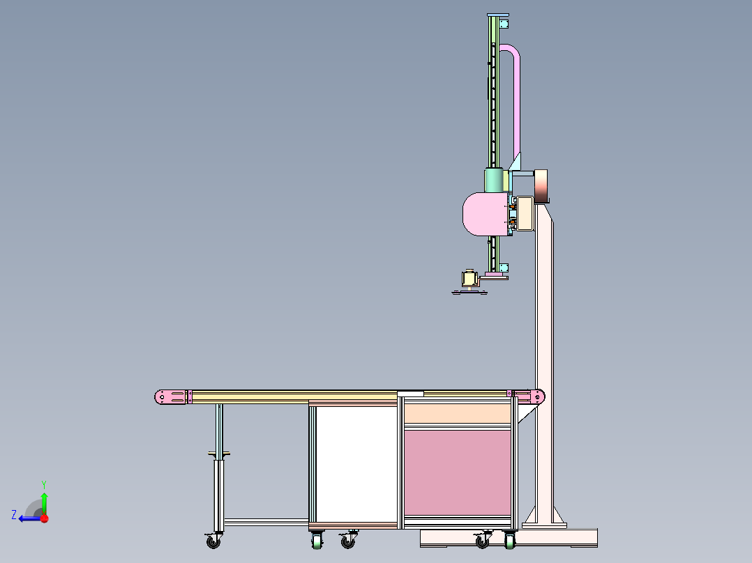 ZX-2500 电商包裹自动贴标机右视图