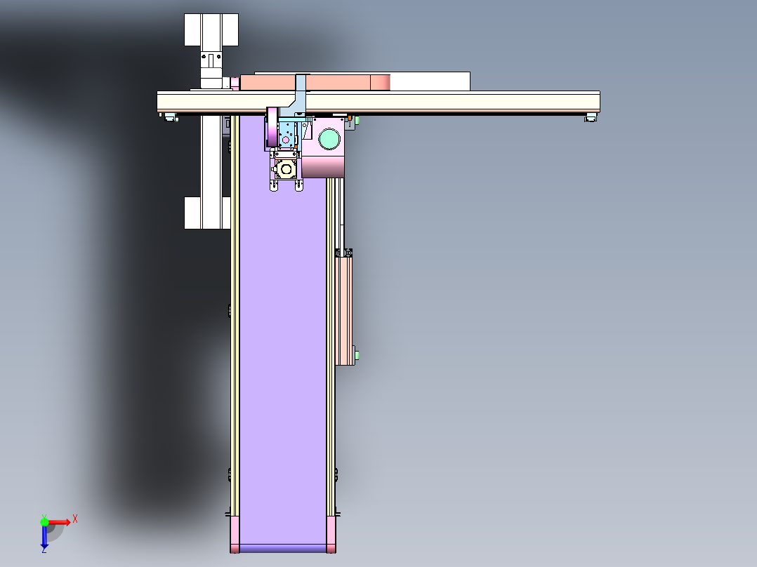 ZX-2500 电商包裹自动贴标机俯视图