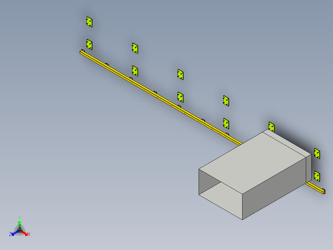 钣金自动仓储正等轴测图