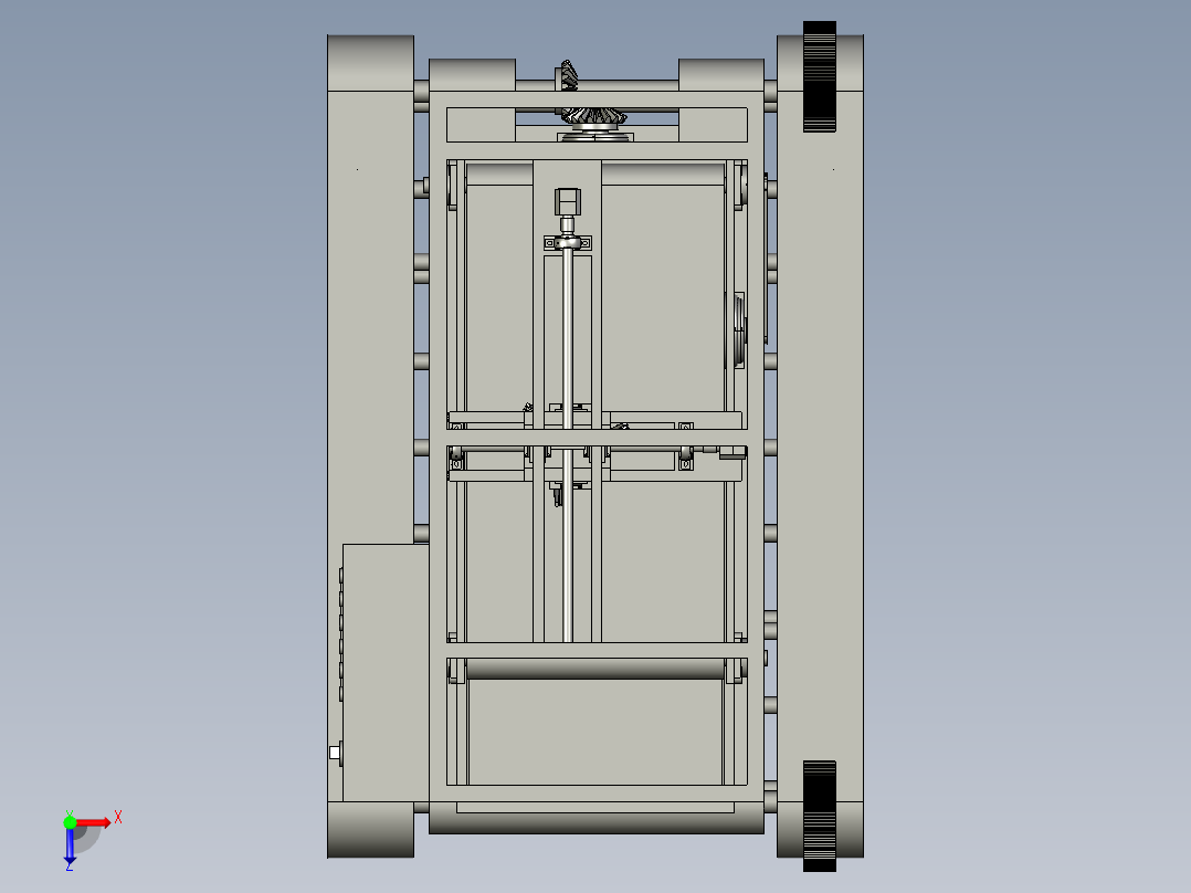 抓取皮带线机器人小车俯视图