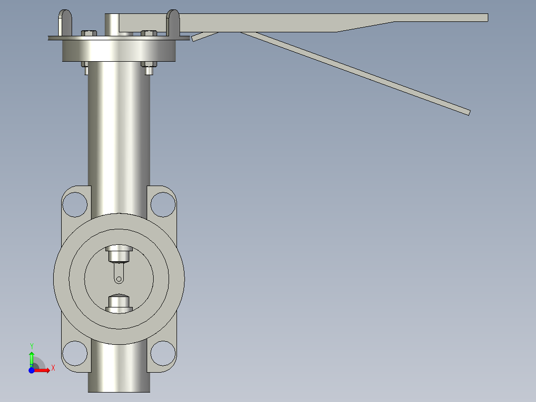 对夹式蝶阀DN50前视图