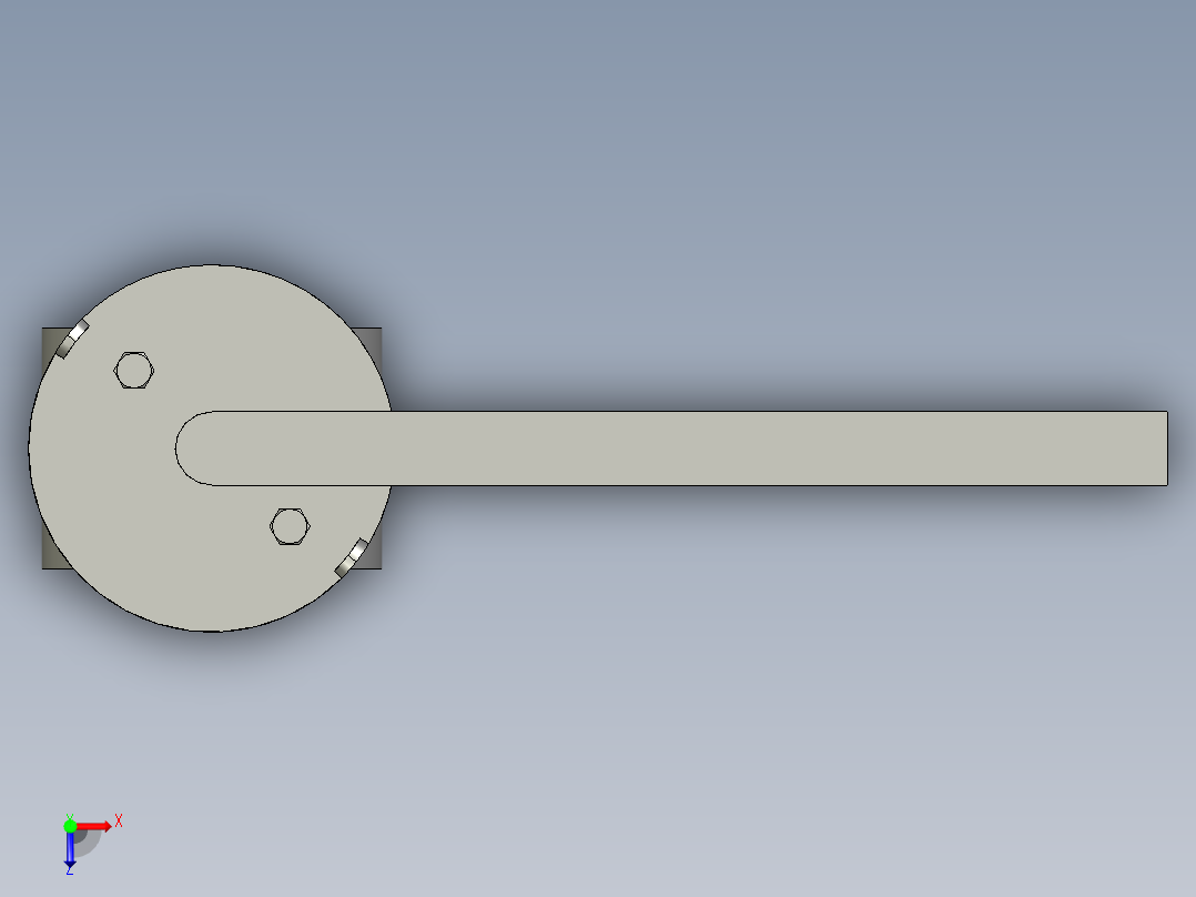 对夹式蝶阀DN50俯视图