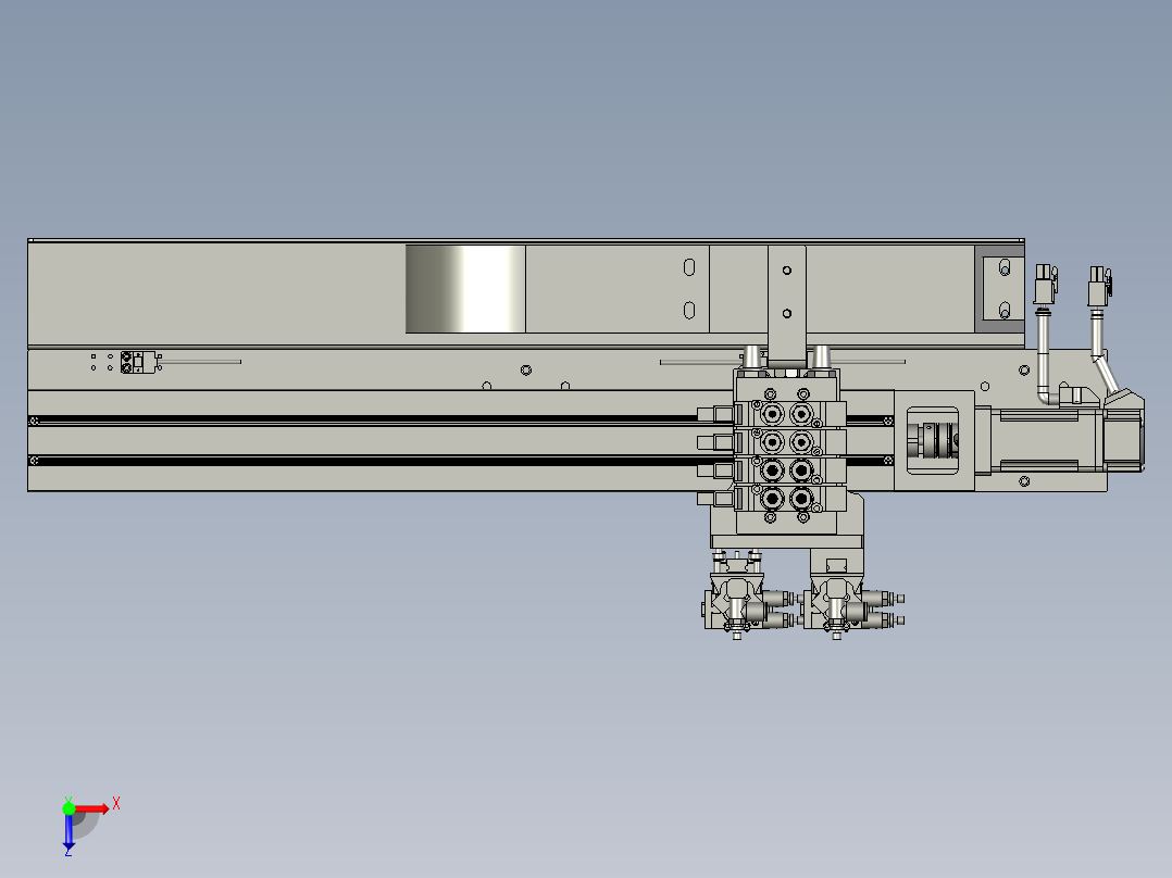 取料模组总装配俯视图