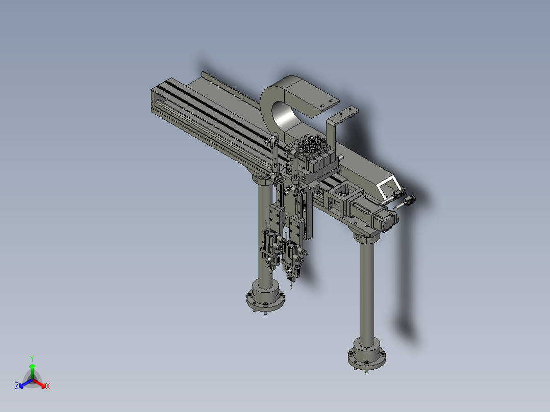 取料模组总装配正等轴测图