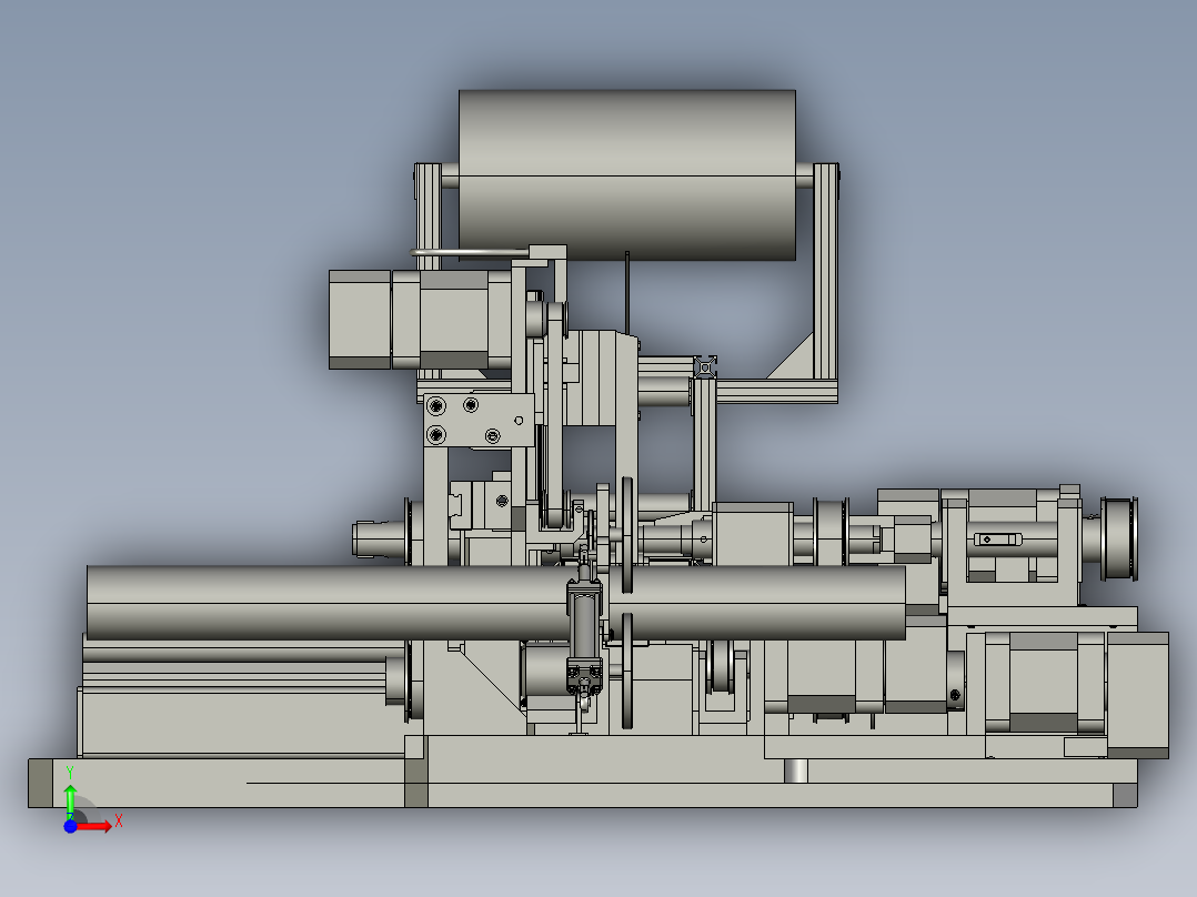 电线生产用铠带缠绕装置前视图
