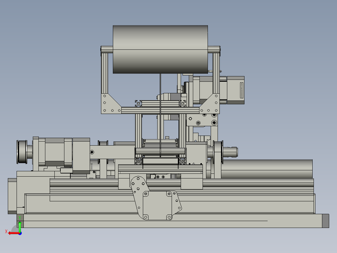 电线生产用铠带缠绕装置后视图