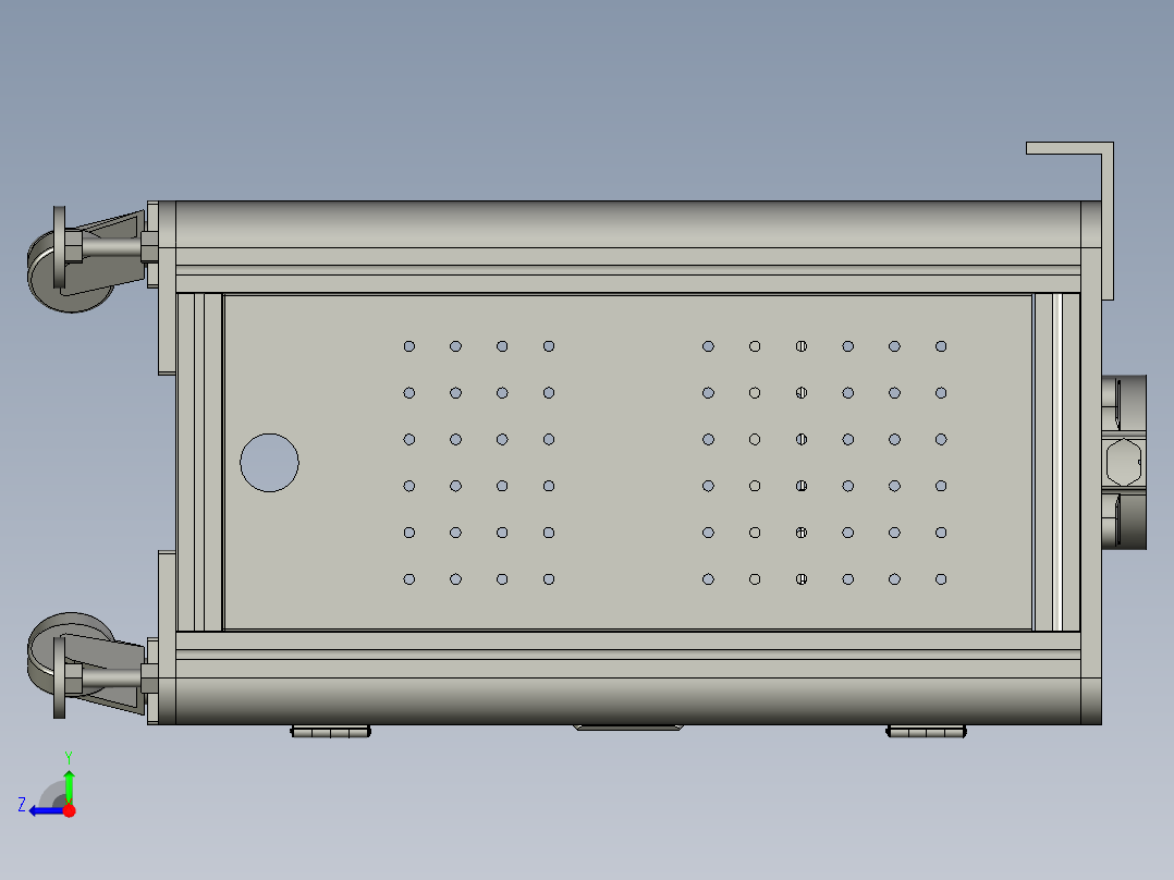 UR手臂移动柜右视图