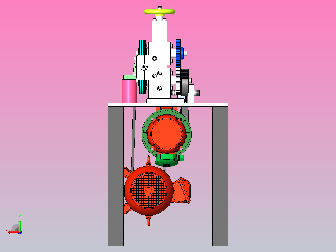 棒料矫直机后视图