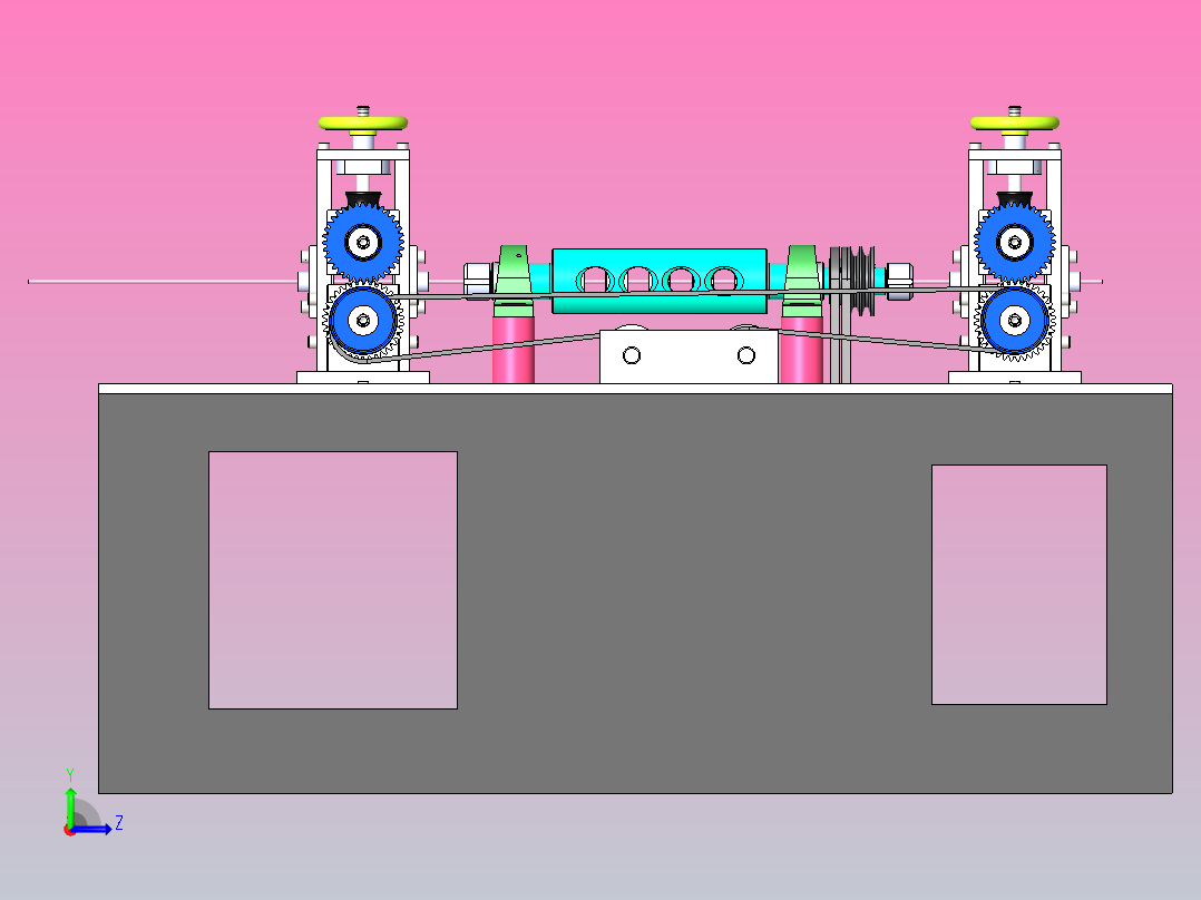 棒料矫直机左视图