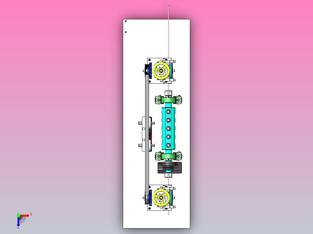 棒料矫直机俯视图
