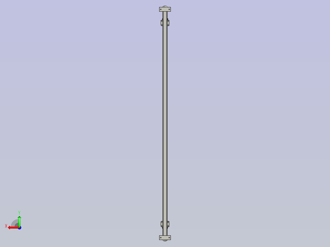 滚筒支脚组件后视图