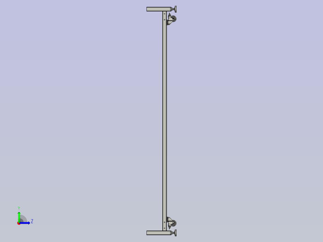 滚筒支脚组件左视图