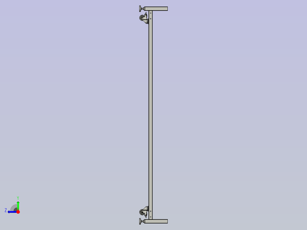 滚筒支脚组件右视图