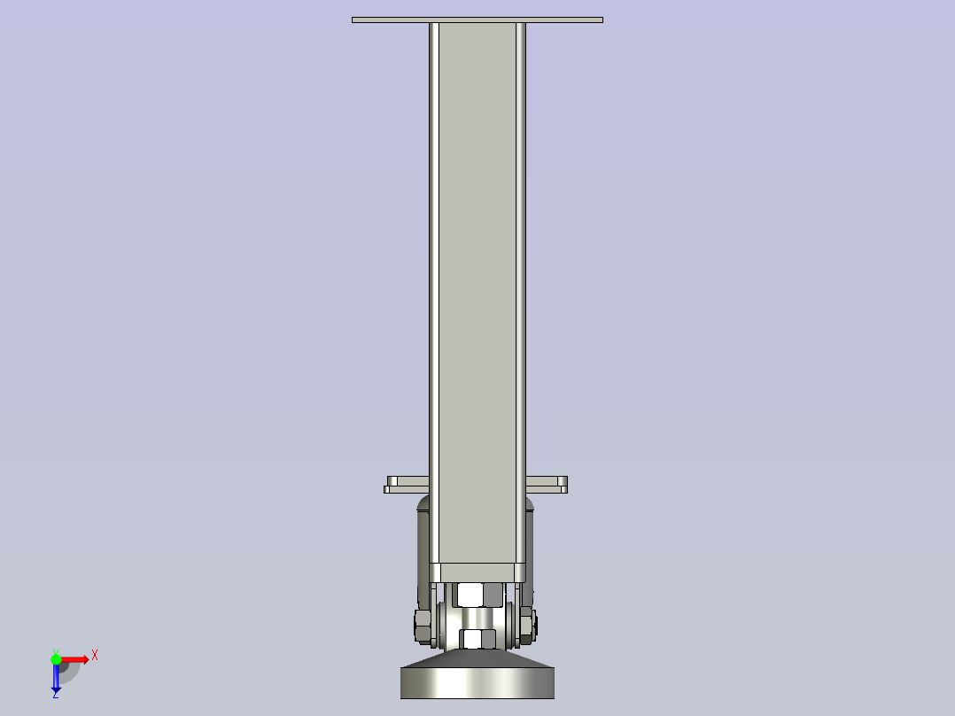 滚筒支脚组件俯视图