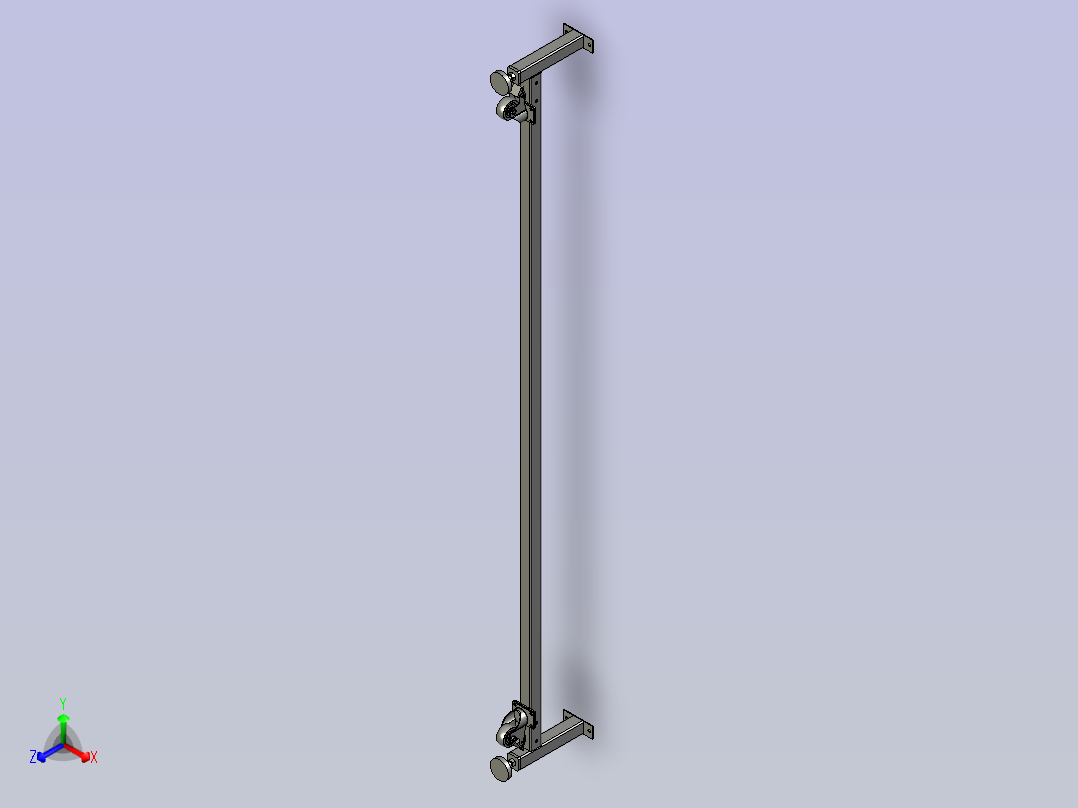 滚筒支脚组件正等轴测图