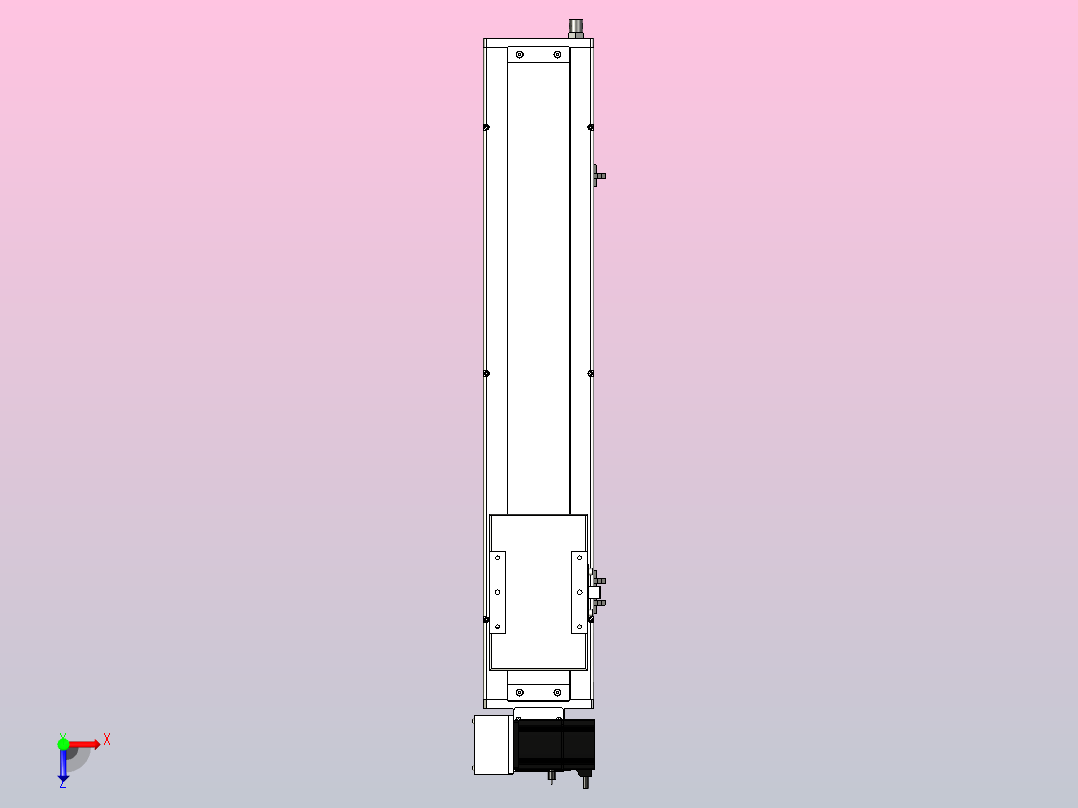 SCM14-500-LU滚珠花健、支撑座、滚珠丝杠、交叉导轨、直线模组俯视图