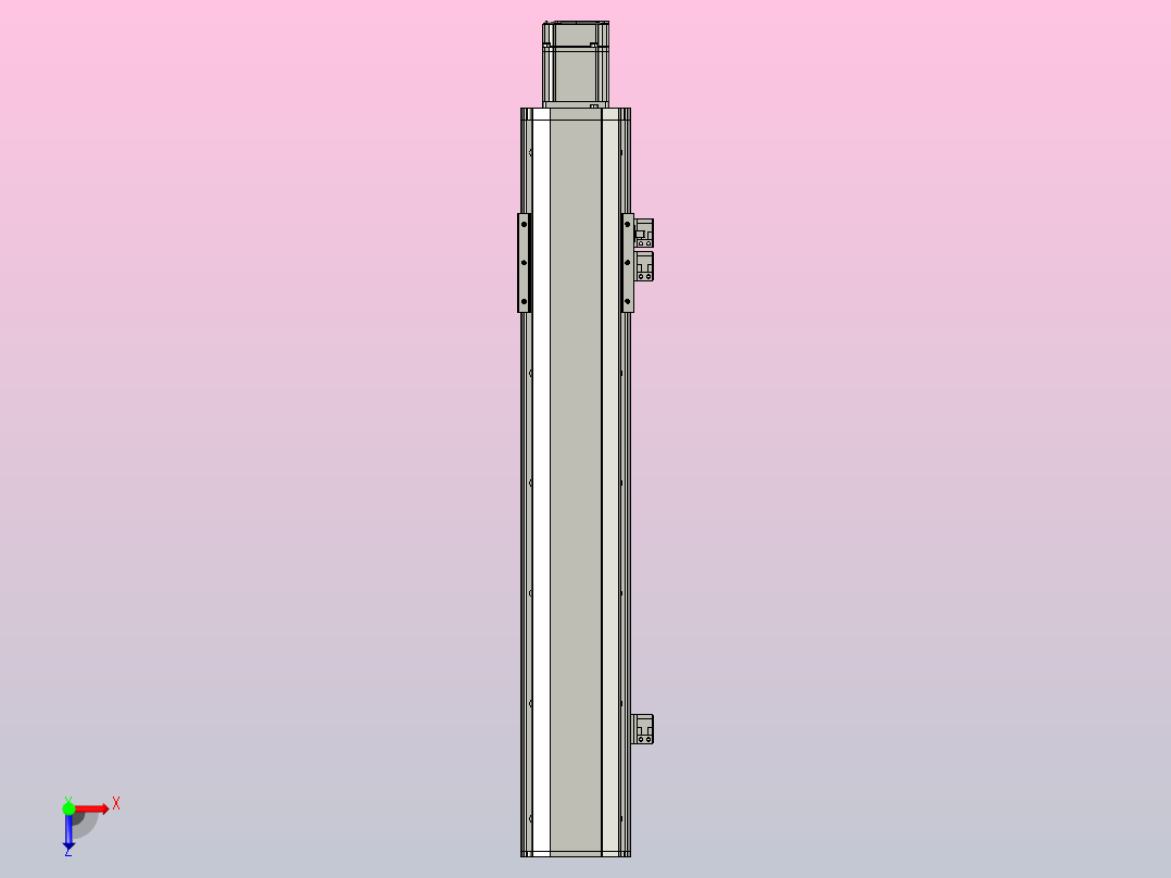 MT100BS半封闭丝杆滑台[MT100BS.L#.450.BC.P20.C3]俯视图