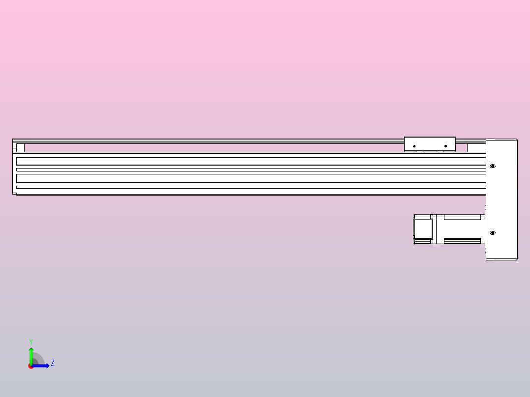 日规模组半封闭丝杆TPA-HNR-65S-1610C-L450-MP-C-P20-N3左视图