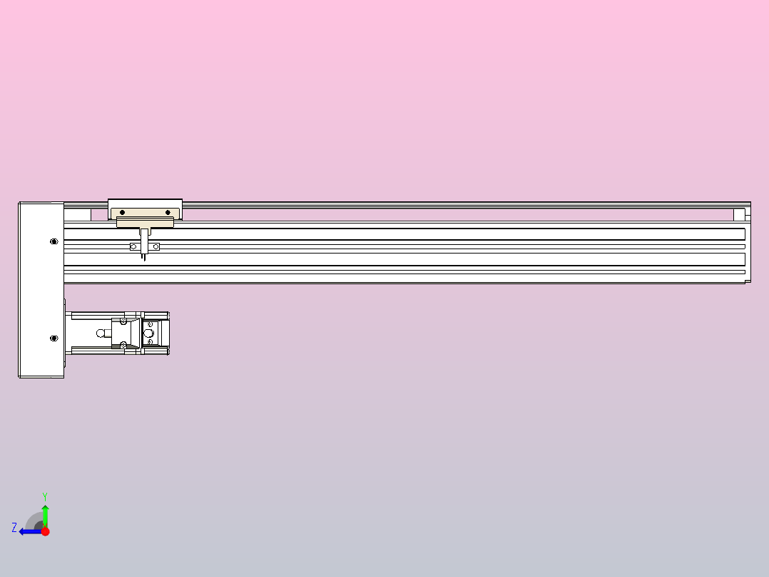 日规模组半封闭丝杆TPA-HNR-65S-1610C-L450-MP-C-P20-N3右视图