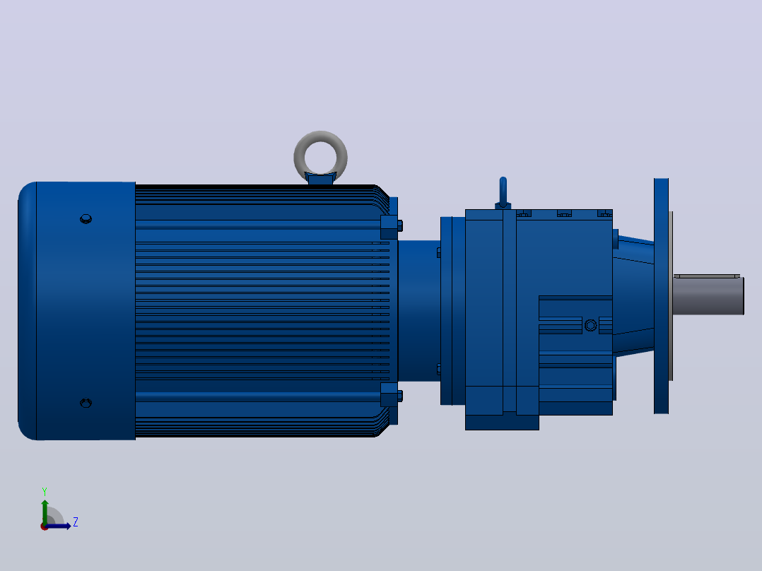 RF77法兰轴伸式安装斜齿轮减速机RF77-Y7.5-4P-132M-M1-0°-Φ250左视图