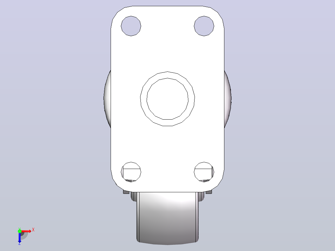 脚轮PARTserver50500786俯视图