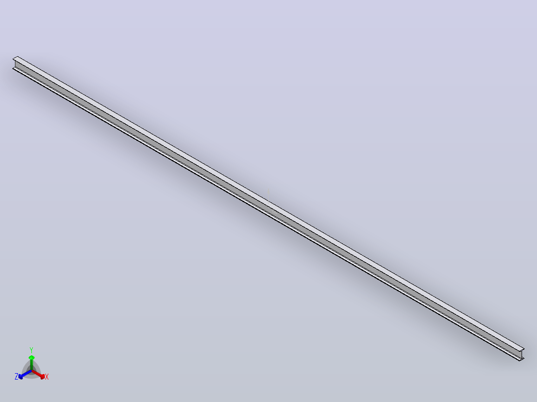 16#热轧工字钢9.5m.SLDPRT正等轴测图