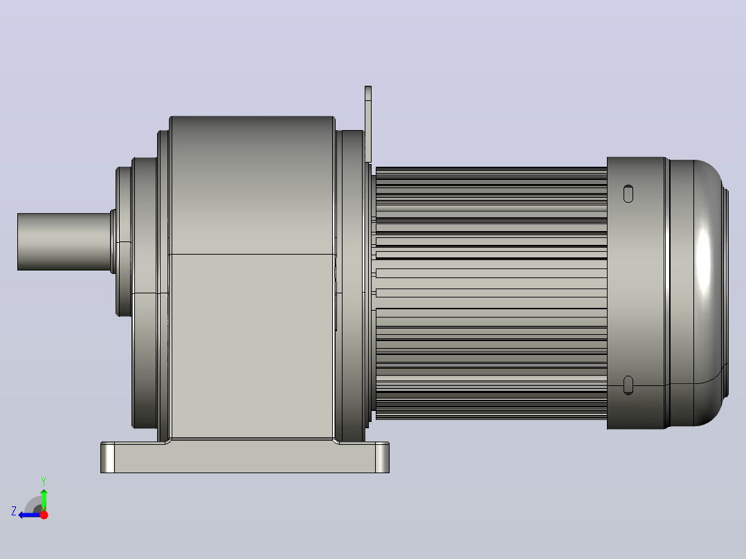 中型减速电机图纸ZH1500-S-40K-100K(40轴）右视图