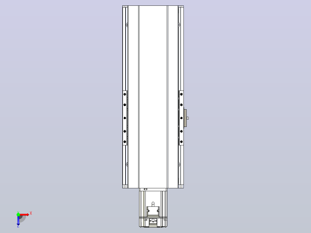 日规模组半封闭丝杆TPA-HNR-175D-2510C-L200-M-C-P75-N3俯视图