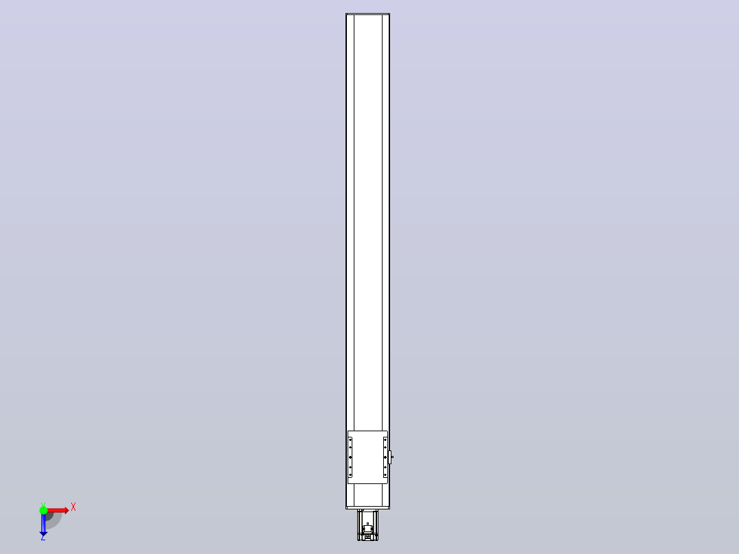滚珠丝杠直线轴带导轨全封闭TPA-HCR-175D-2510C-L1650-M-Y-P75-N3俯视图