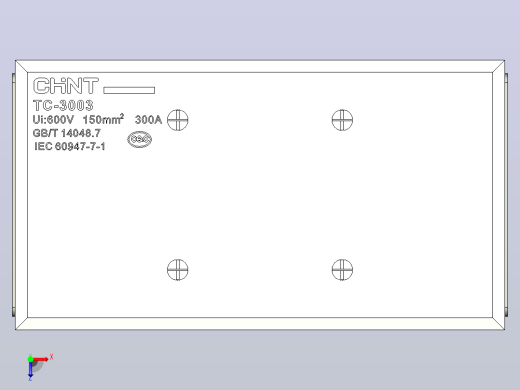 TC-3003接线端子三维模型202409俯视缩略图