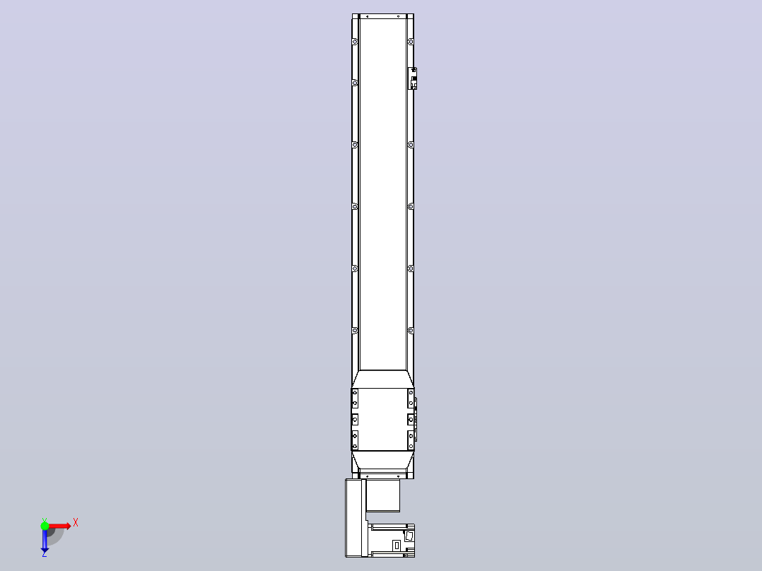 机器人皮带驱动直线轴TPA-GCB-150-P80-L800-QL-M75-N3俯视图
