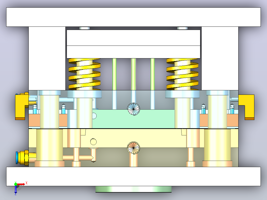 油壶盖注塑模具俯视图