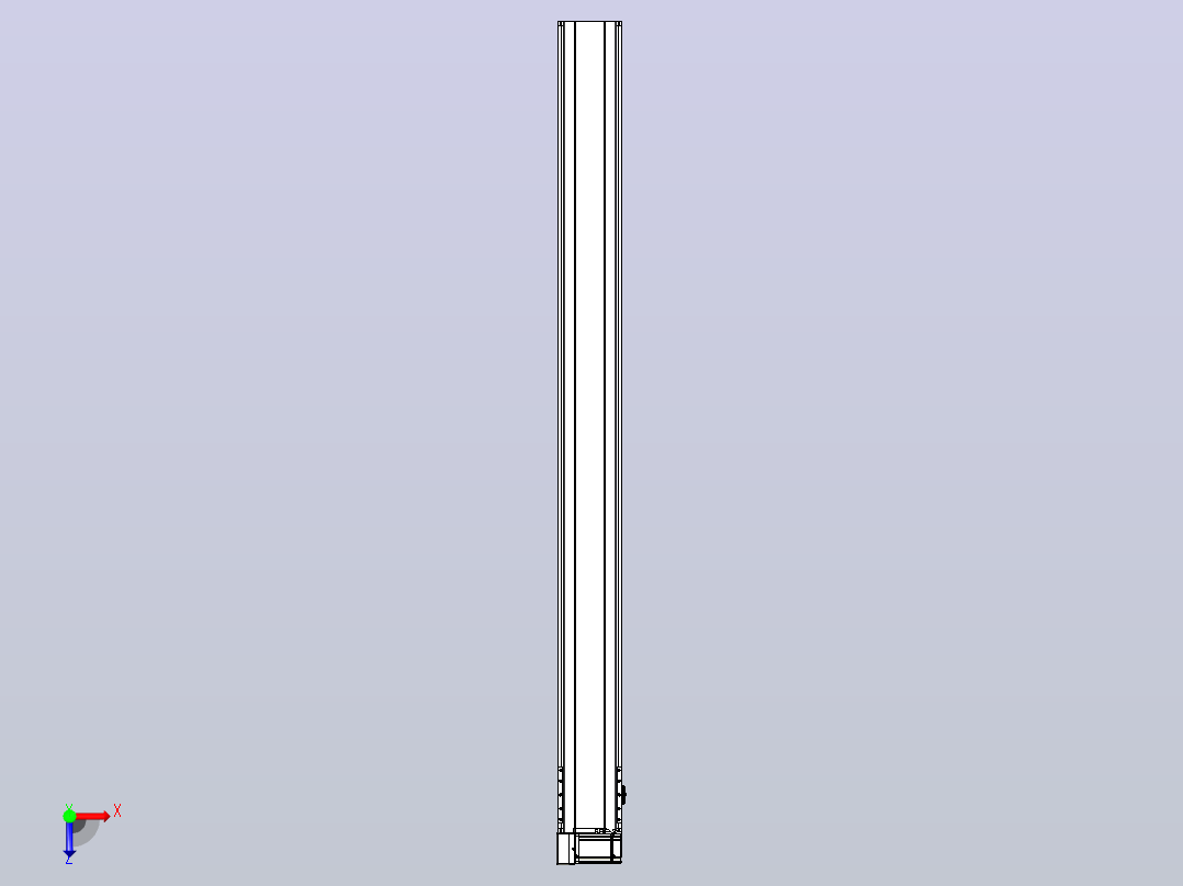 皮带直线轴半封闭可选导轨TPA-HNB-175D-140-L1950-LU-Y-P75-N3俯视图