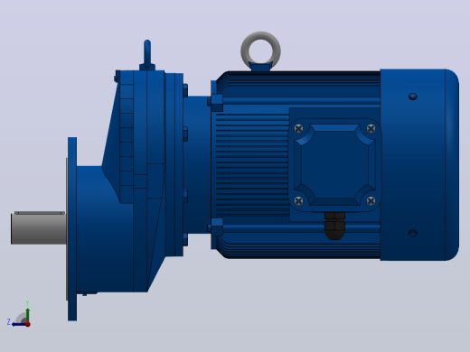 RXF127法兰轴伸式安装斜齿轮减速机RX127-Y45-4P-225M-M1-0°-Φ450右视缩略图