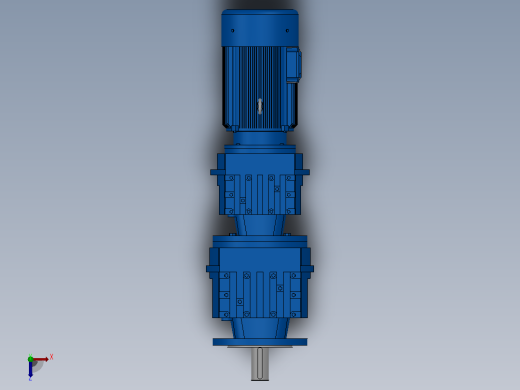 RF47R37法兰轴伸式组合型斜齿轮减速机RF47R37-Y0.18-4P-63-M1-0°-Φ200俯视缩略图