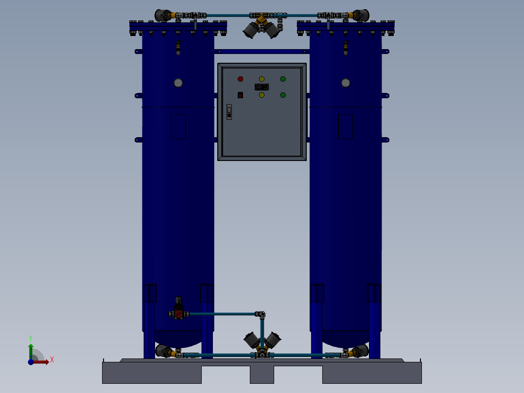 发电机（详解）设计模型前视图