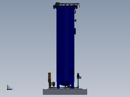 发电机（详解）设计模型左视缩略图