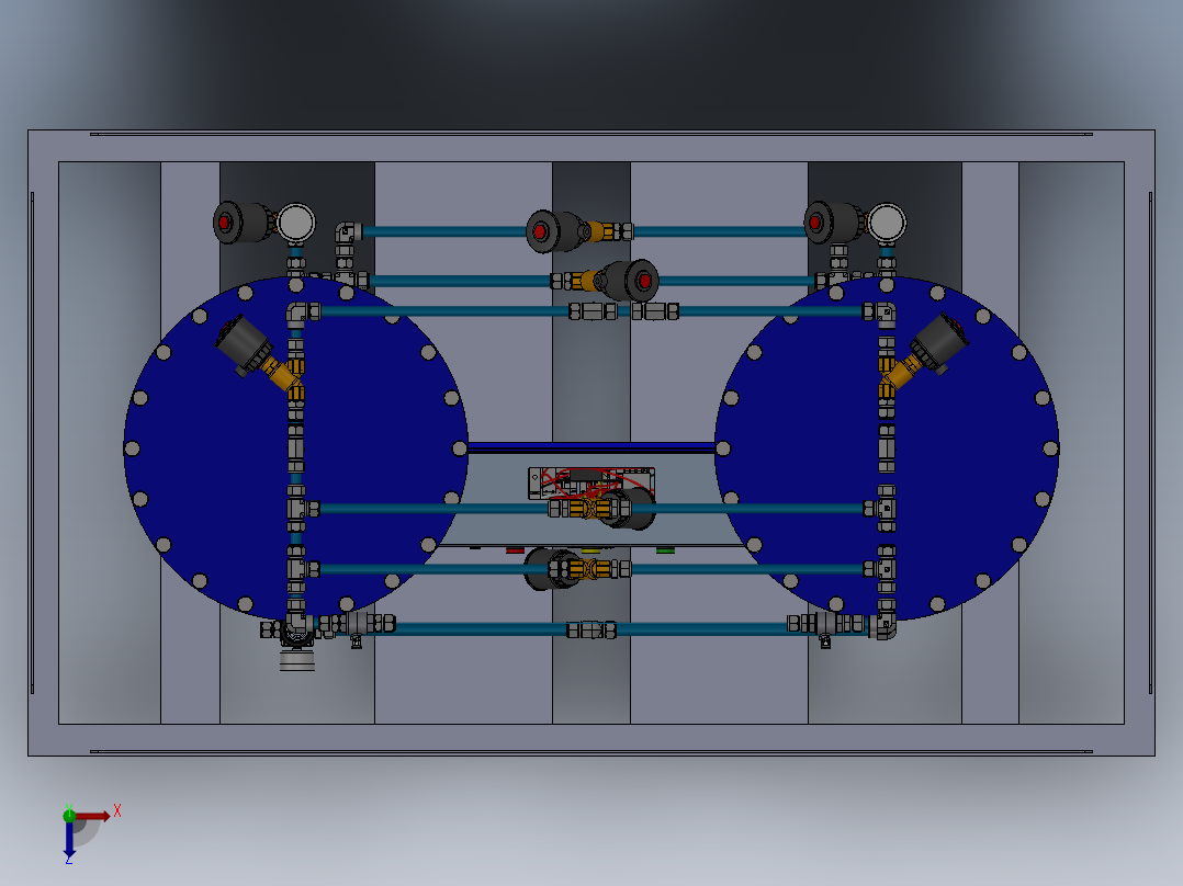 发电机（详解）设计模型俯视图