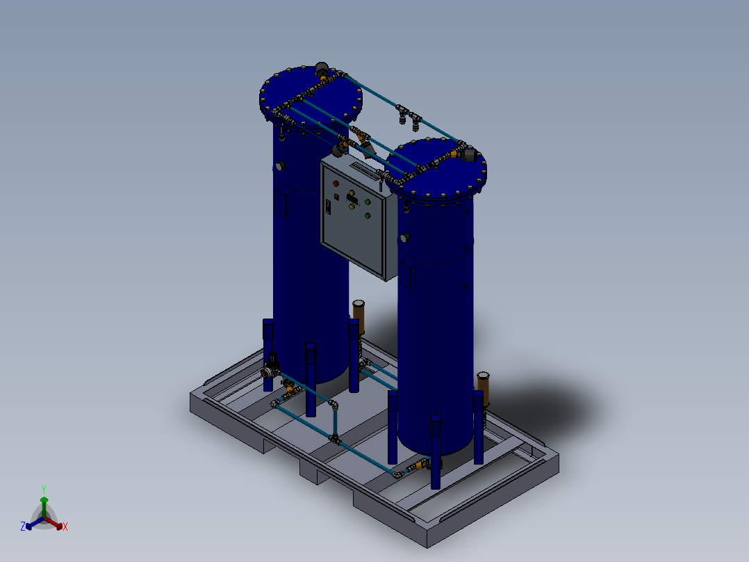 发电机（详解）设计模型正等轴测图